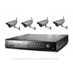 2 Mega Pixel 4CH channel CCTV DVR Kit Inc. H.264 NVR with Mobile Viewing and Waterproof IR 20M Bullet Bracket Cameras